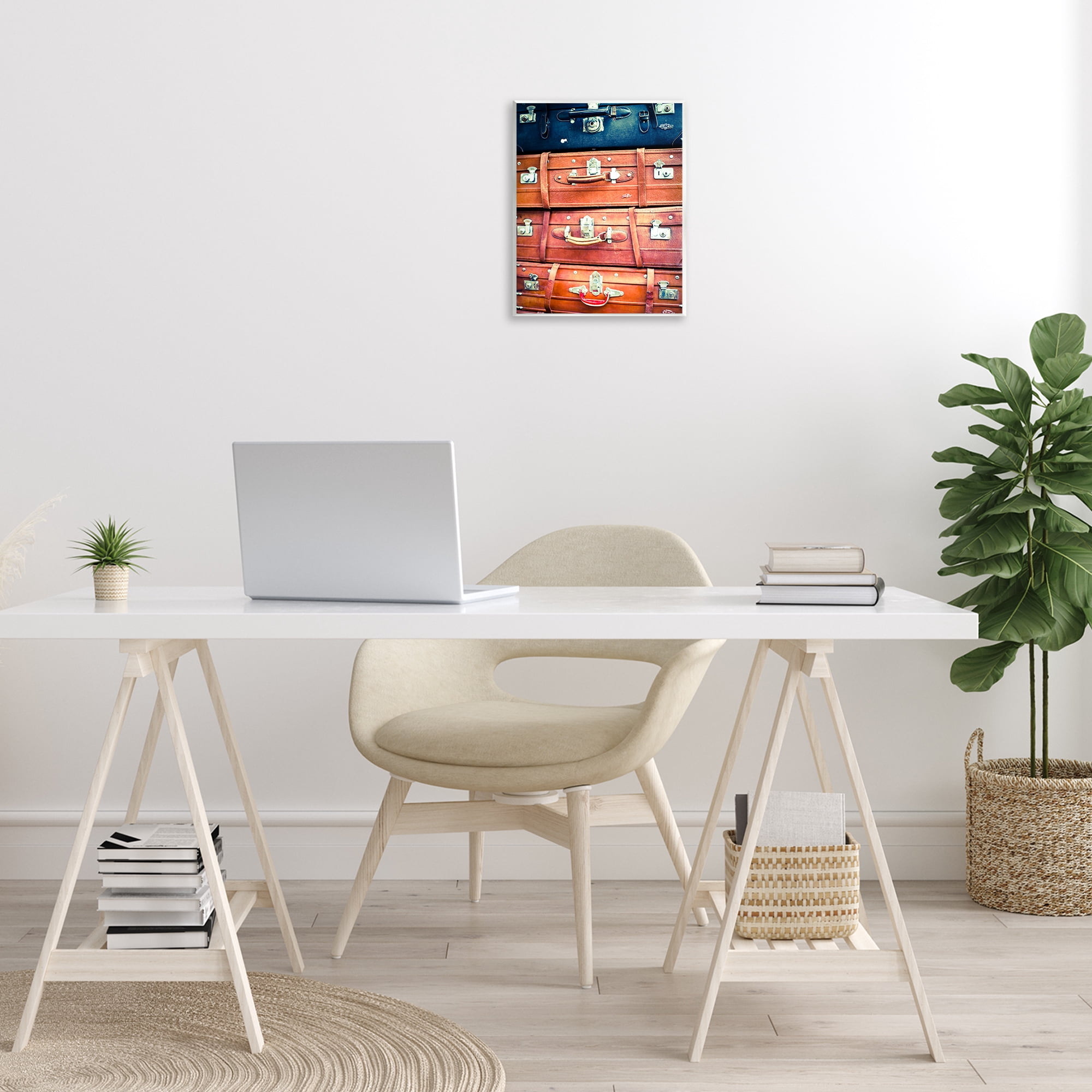 Stupell Industries Varied Stacked Suitcases Novelty Photography Unframed Art Print Wall Art, 11 x 14