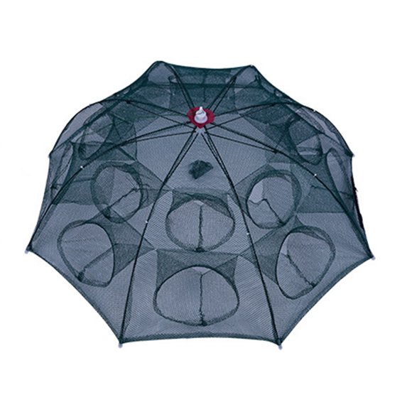 Langgg Filet de Pêche Pliable pour Écrevisses Crabe Design Multi-Facettes à 360 Degrés Adapté pour Poisson Crevette Minnow Crawdad