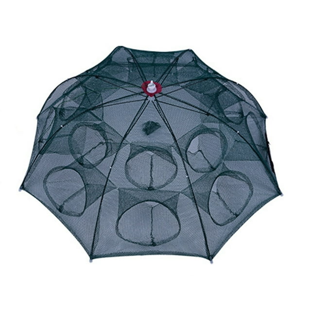 Qualitchoice Foldable Crayfish Fishing Bait Crab Net 360-degree Multi-faceted Design Suitable for Fish Prawn Minnow Crawdad