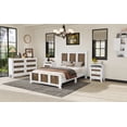 thumbnail image 6 of Farmhouse Wooden Full Size Bed Frame, Modern Full Platform Bed Frame with Wooden Strip Decoration, Plywood Slats Support, Heavy Duty for Bedroom, 6 of 7