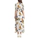 thumbnail image 2 of SAYOO Vestido bohemio femenino, estampado de flores de verano con cuello en V corto / media manga de una pieza para damas, S / M / L / XL / XXL SAYOO  moda, 2 of 5