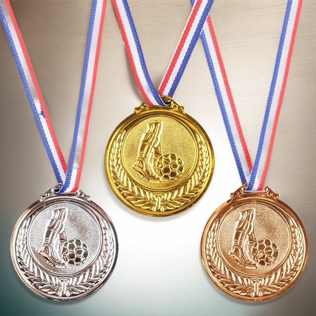 Medalla de oro/plata/bronce de recompensas deportivas de 6,5 cm para competiciones, fiestas y carreras, 3 uds.