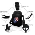 thumbnail image 5 of HELLHERO Shoulder Bags American Flag and Football Design 4.33x1.97x7.09 Double Layer Unisex for Outdoor Travel 2 Layers, 5 of 7
