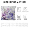thumbnail image 5 of Lavender Throw Pillow Cushion Cover, Pastel Cornflowers Bridal Classic Design Gentle Floral Print Wedding Design, Decorative Square Accent Pillow Case,  Violet White Pink, 5 of 5