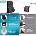 thumbnail image 6 of Lumbar Support Pillow for Office Chair - Ergonomic Back Support Cushion with Adjustable Straps, Breathable 3D Mesh Cover, Ideal for Car, Computer & Home Use, 6 of 9