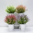 thumbnail image 3 of Small Fake Plants 4 Packs Artificial Faux Plants in Pots for Home Office Bedroom Living Room Decor, 3 of 7