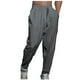 thumbnail image 2 of Pantalones largos para hombre, de color liso, informales, a la moda, ventilados, holgados, para hacer ejercicio, de poliéster., 2 of 7