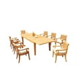 thumbnail image 4 of Grade-A Teak Dining Set: 8 Seater 9 Pc: 122" Caranas Rectangle Table And 8 Giva Arm Chairs Outdoor Patio WholesaleTeak #51GV2909, 4 of 5
