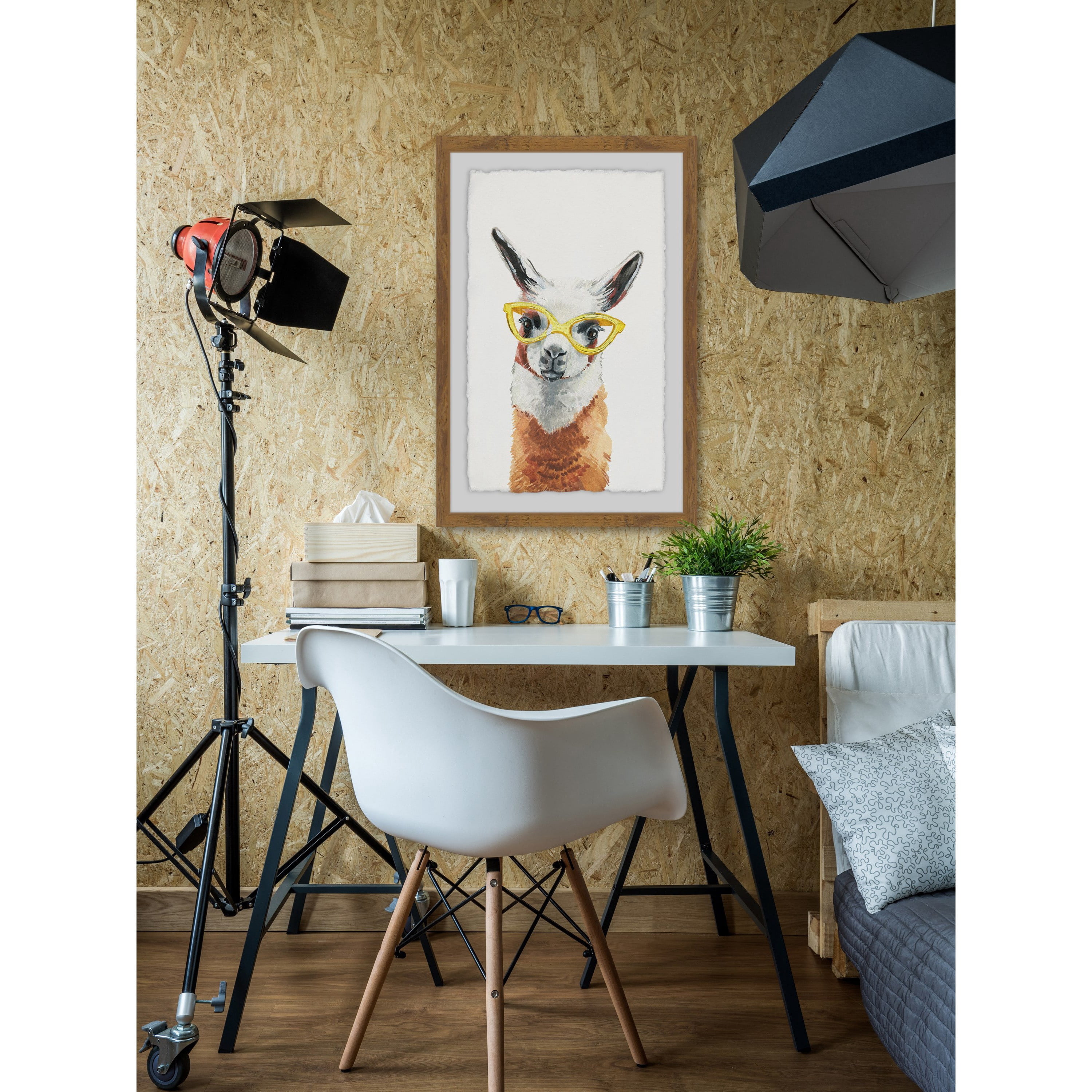 Yellow Sunglasses Framed Painting Print