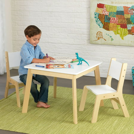 KidKraft Modern Table and 2 Chair Set - 27025 - Walmart.com