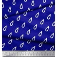 thumbnail image 2 of Soimoi Blue Cotton Voile Fabric Waterdrops Nature Decor Fabric Printed Yard 56 Inch Wide, 2 of 3