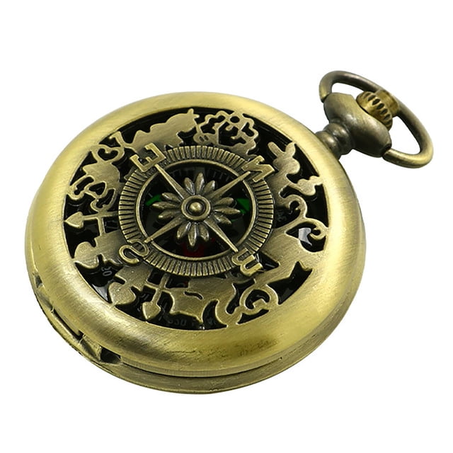 tamizeot Kids Compass Engraved Compass Pocket Vintage Unique Navigation Solution Built To Last For Kids copper