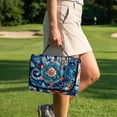 thumbnail image 4 of Psesaysky Golf Cart Seat Covers Blue Boho Paisley Floral Golf Cart Seat Blanket with 4 Pockets and Handle, Non-slip Universal Fit for EZGO, Yamaha, Club Car and Other 2-Seat Carts, 51"x 30.3", 4 of 8