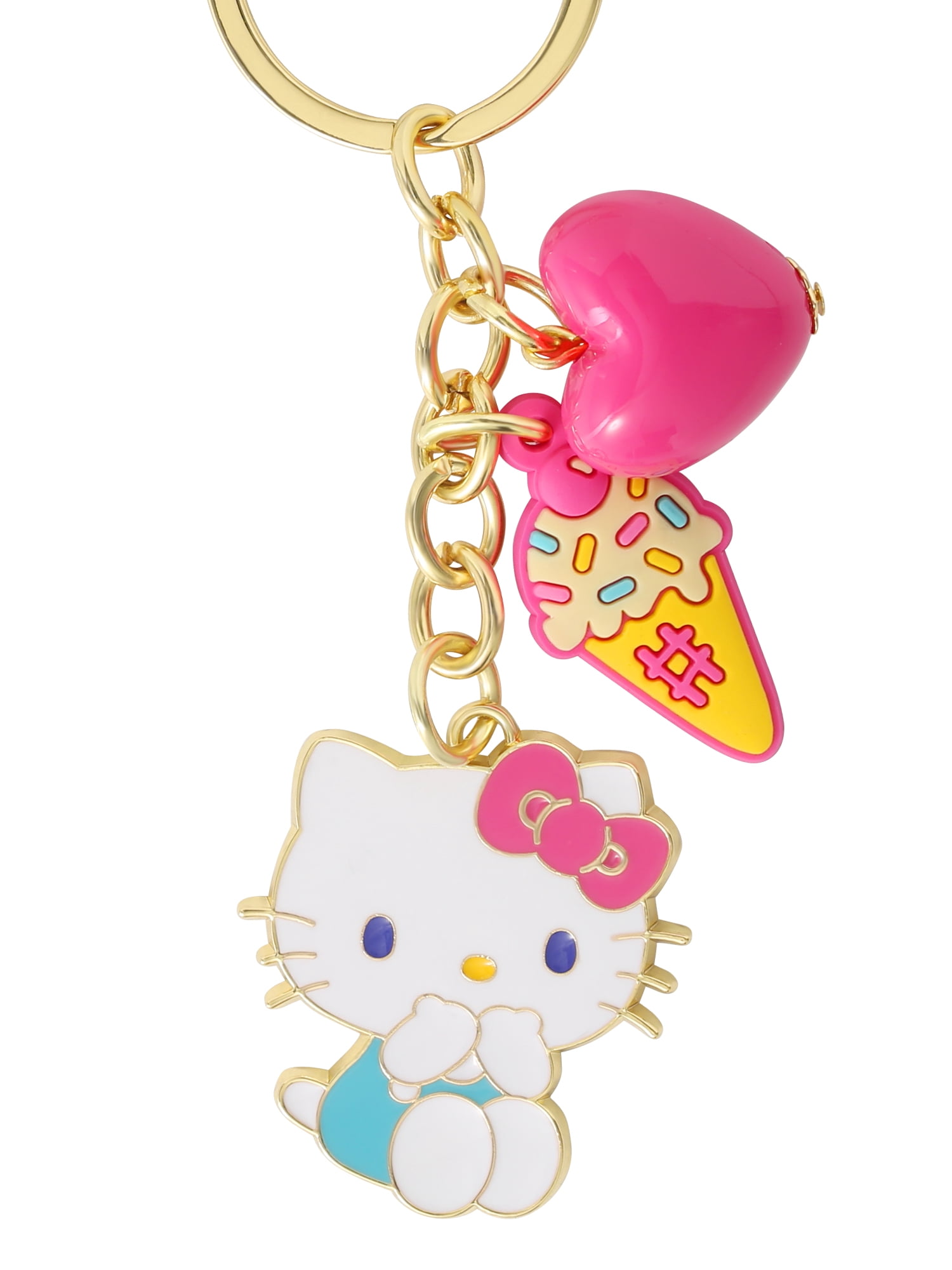 Sanrio Hello Kitty Heart Charm Lightweight Keychain Accessory