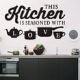 thumbnail image 2 of Inevnen This Kitchen is Seasoned with Love Wall Sticker with Coffee Tea Cups Wall Decals, 2 of 6