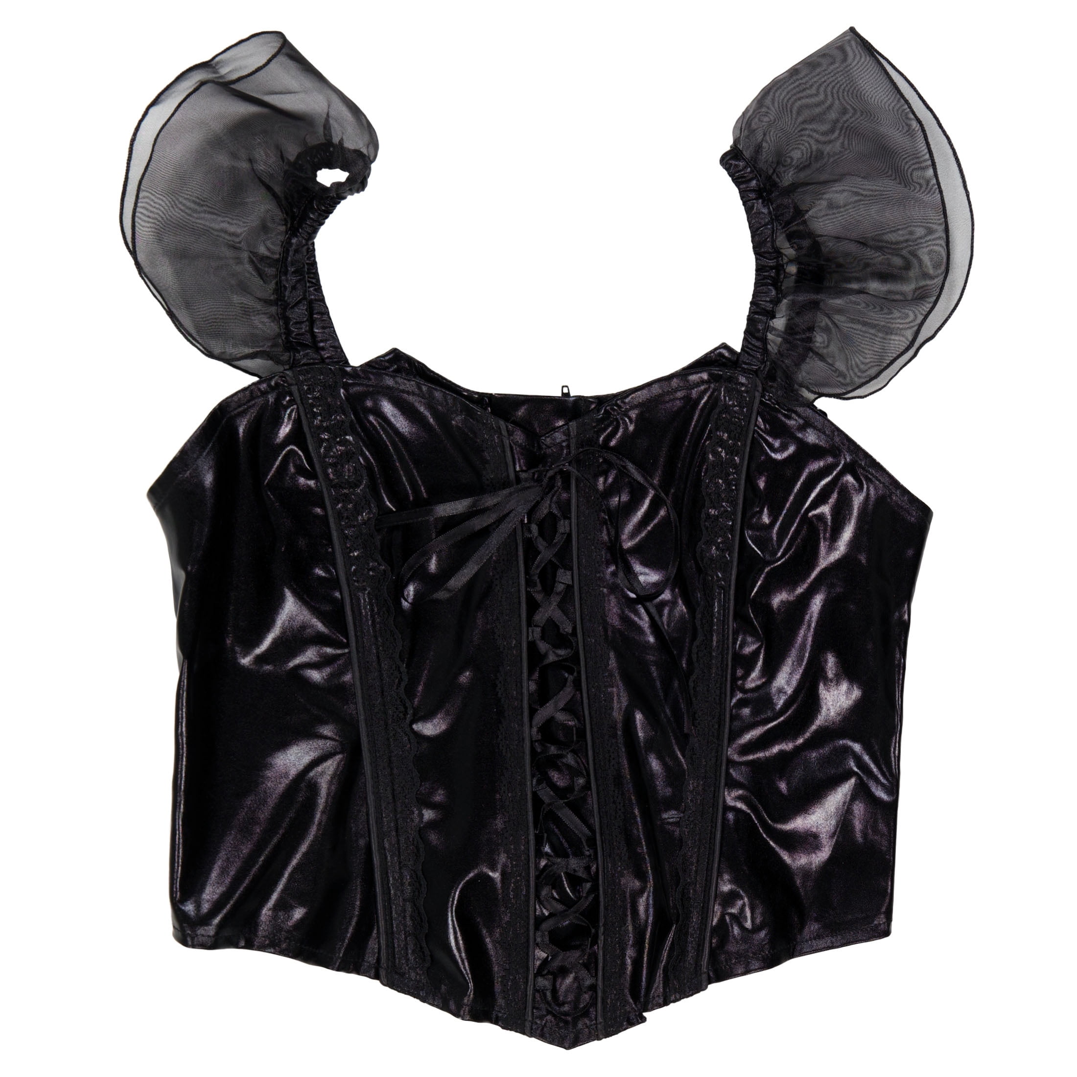 Flirty Top Costume Accessory for Adults, Black, M (8/10), Halloween by Way To Celebrate