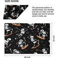thumbnail image 4 of Skulls Design Placemats Set of 4 Table Mats Washable Placemat Waterproof Place Mats for Party Home Dining Table Decor 18x12 in, 4 of 6
