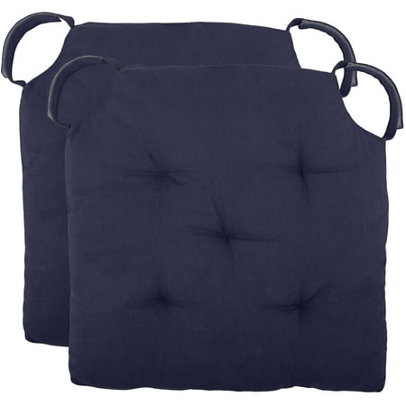 Cottone Polyfill Fiber Chair Pads W 5 Velcro Tucks Set Of 02