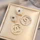 thumbnail image 3 of Pendientes de plata estilo Cc Pendientes de tendencia de temperamento de gama alta Joyería de tendencia deslumbrante, 3 of 5