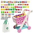 thumbnail image 1 of Juego para carrito de compras Jovow, 98 piezas, con comida simulada para más de 3 años, 1 of 6
