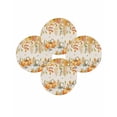 thumbnail image 7 of 13 Inch Round Placemats Set of 4, Orange Fall Non Slip Heat Insulation PP Table Mats, Thanksgiving Pumpkins Weeping Maple Leaf Washable Place Mats for Kitchen Dining Party Table Decor, 7 of 7
