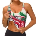 thumbnail image 3 of Fotbe Merry Christmas 1 Sujetador Deportivo Largo sin Aros para Mujer con Almohadillas y Soporte Medio, Transpirable y Absorbente, Camiseta Tipo Chaleco o Tank Top-Small, 3 of 8