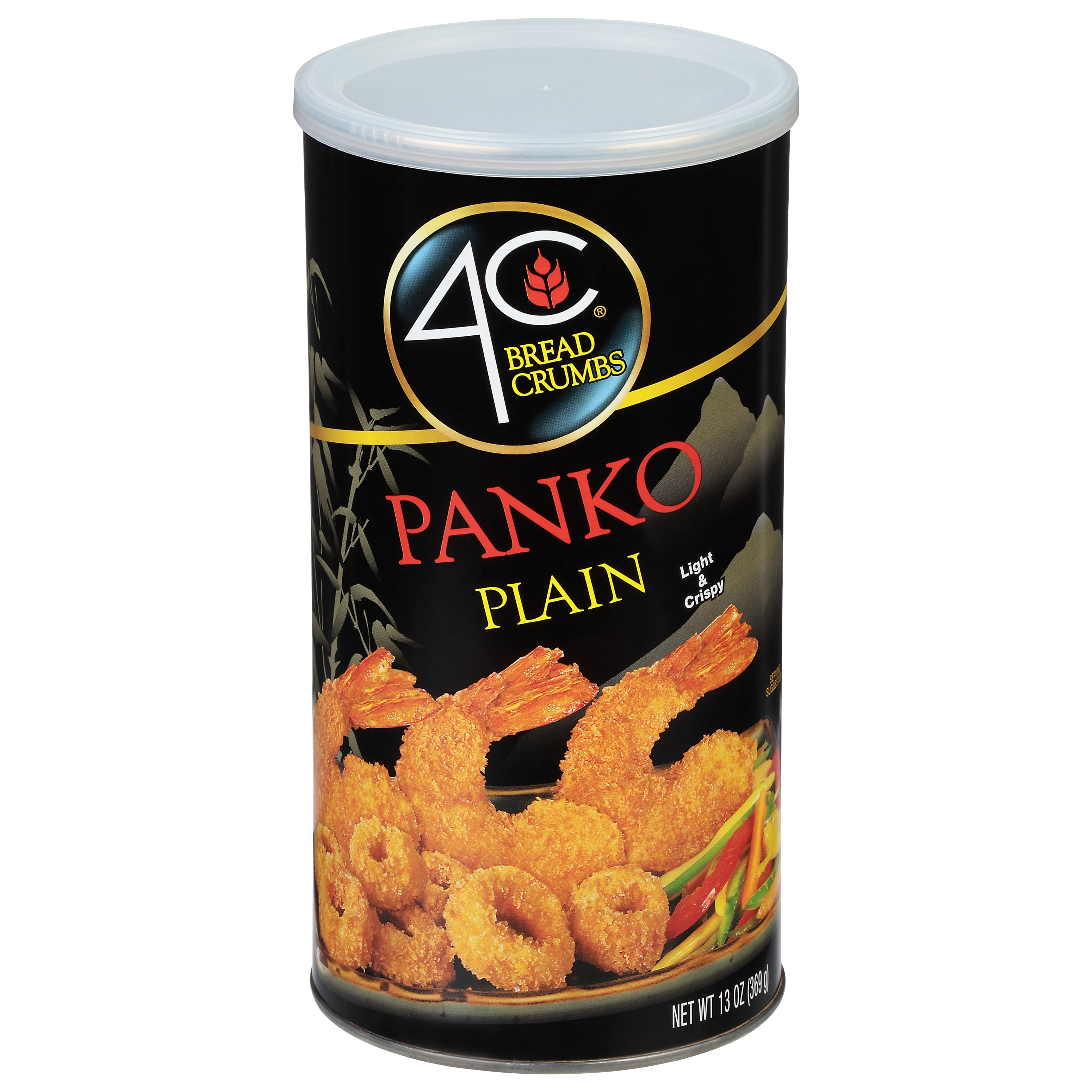 (3 pack) 4C® Japanese Style Plain Panko Bread Crumbs 13 oz. Canister  Serving Size: 1/2 Cup (28g) Servings per container:  about 13