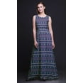 thumbnail image 4 of Bimba Ikat Robe Longue Décontractée Sans Manches à Col Rond pour Femmes, Imprimée - Très Petit, 4 of 5