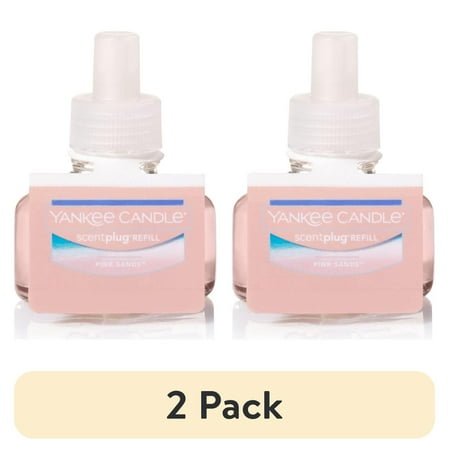 (2 pack) Yankee Candle Pink Sands ScentPlug Fragrance Oil Refill, 0.625 fl oz