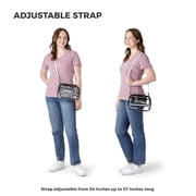 CORE Clear Stadium Approved Handbag with Adjustable Strap, Blue, 2 Liter
