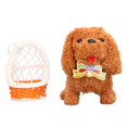 thumbnail image 1 of Peluche de perro cachorro de batería que camina, menea la cola y ladra, realista, suave y cómodo, ideal como regalo navideño., 1 of 14
