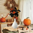 thumbnail image 4 of Fall Decor Artificial Flowers 15.75in Fall Artificial Maple Leaves Branches with Pumpkins,Home Pumpkin Decoration Faux Silk Fall Leaves Stems Bundles for Thanksgiving Home Indoor Outdoor, 4 of 6