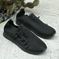 thumbnail image 5 of LOVZFMLL Women's Sneakers Tennis Workout Gym Shoes Lightweight Comfortable Running Shoes Slip On Casual Walking Shoes Black 5.5, 5 of 9