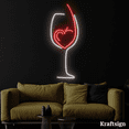 thumbnail image 3 of Craftnamesign Wine Cup Neon Sign, Wine Shop LED Sign, Bar Club Decor, 3 of 4