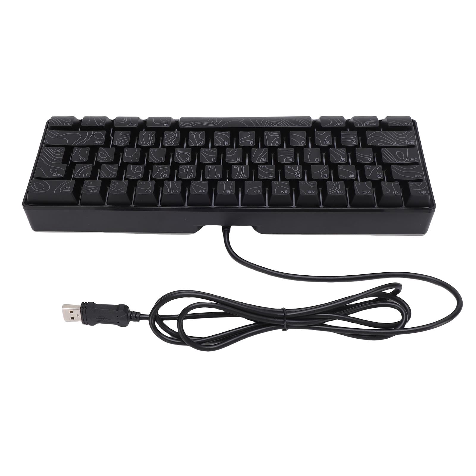 Computer Keyboard, USB Wired Contour Keycaps Mechanical Keyboard RGB  for Working