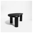thumbnail image 2 of Moon Coffee Table - 3 Leg Modern Accent Table - Charcoal Black - Solid Wood Living Room Table - Wabi Sabi Minimalist Design, 2 of 5
