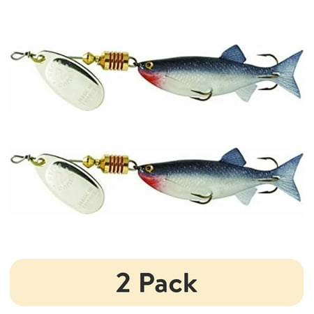 (2 pack) Mepps Lures- Silver Comet Mino Inline Spinner 1/4-ounce Silver