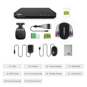 SANNCE 8 Channel 1080p Full HD 5-in-1 Security Camera System 8pcs 1080p Security Cameras for 24/7 Security Surveillance with 1TB Hard Drive