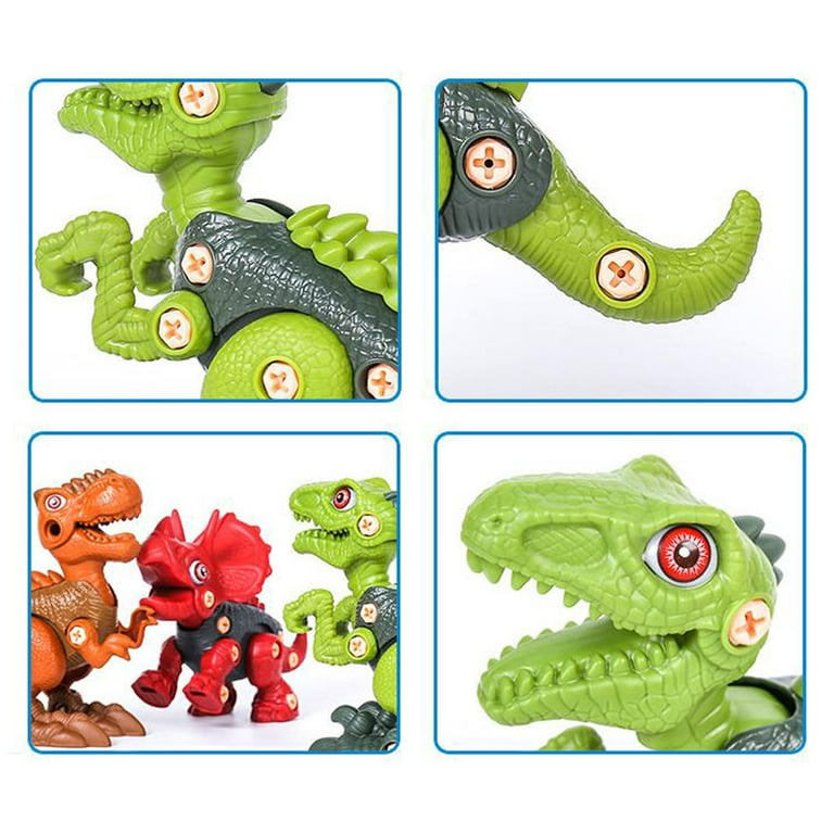 Kids Drill Toy Set DIY 3D Dinosaur Splicing Puzzle Toy Assembled