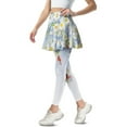 thumbnail image 2 of FUIALDOLG White Daisy Cardinal Birds Skirt with Leggings for Women Tennis Skirted Leggings Floral Gym Workout Yoga Pants with Pockets Lady Athletic Skirt Golf Outfits,Size XL, 2 of 7