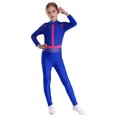 thumbnail image 3 of TiaoBug Kids Girls Gymnastics Sports Jumpsuit Full Length Yoga Acrobatics Practice Athletic Tank Bodysuit Blue 14, 3 of 7