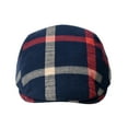 thumbnail image 2 of WITHMOONS Cotton Plaid Newsboy Flat Cap Ivy Cabbie Gatsby Hat YZ30099 (Navy), 2 of 5