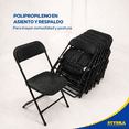 thumbnail image 4 of Set 6 Sillas Plegables Plastico STYRKA Uso Rudo para Eventos Exterior Jardin Fiestas, 4 of 8