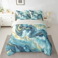thumbnail image 2 of Castle Fairy Marble Watercolor 7-Piece Twin Bedding Sets for Teens Women Men,Abstract Marbling Bedding Comforter Set,Stone Pattern Breathable Sheet Sets,Lightweight Room Decor, 2 of 8