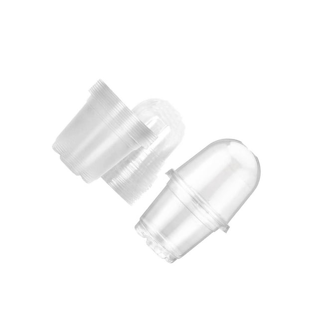 jesticaly Plastic Clear Humidity Dome With Soft Transparent Plant Container 10 Pcs Nursery Pot For Small Plants Planting Cups at The Top