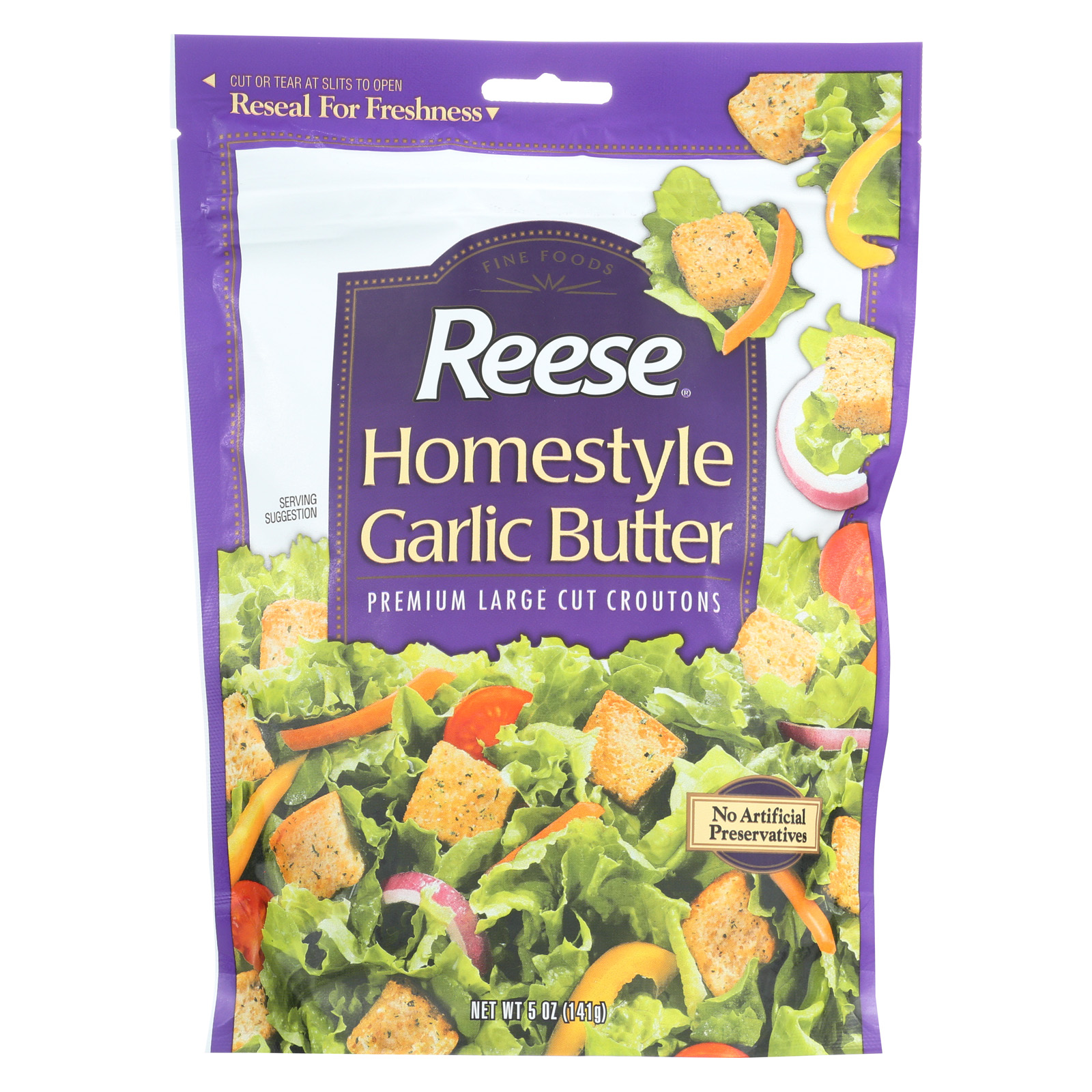 Reese Croutons Homestyle Garlic Butter Case of 12 5 oz. Walmart