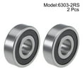 thumbnail image 2 of Uxcell Deep Groove Ball Bearings Metric Double Seal Chrome Steel ABEC1 Z2 17mmx47mmx14mm, 2 of 5