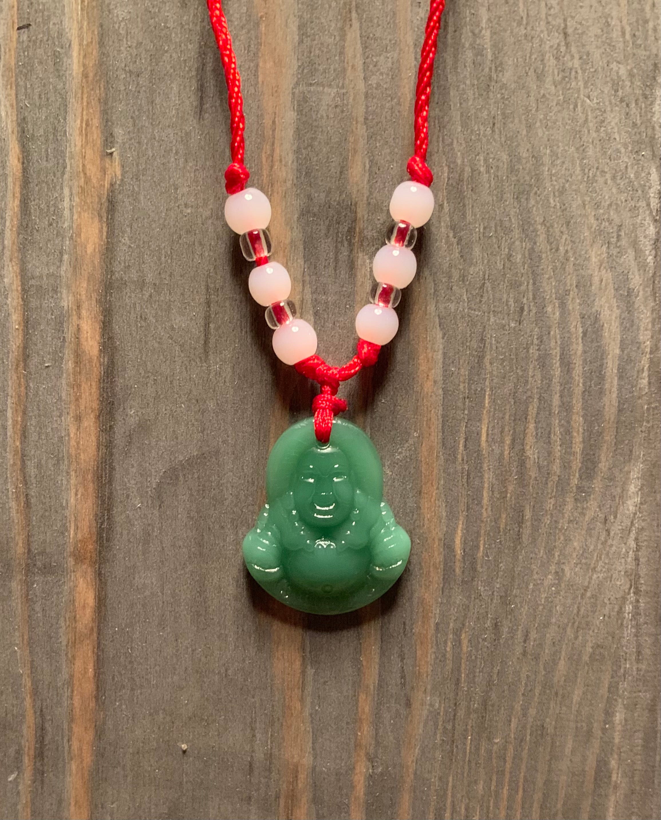 4" Nice Chinese Jadeite Bead Pendant Phone Takes To Hang A Rope A
