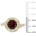 thumbnail image 2 of Everly Women's Garnet and Topaz Yellow Gold Plated Ring, 2 of 7