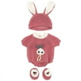 thumbnail image 2 of For 14 to 16 inches New Born Baby Dolls Plush jumpsuit with Hooded Socks Doll Clothes Accessories 4 Pieces(No Doll), 2 of 5